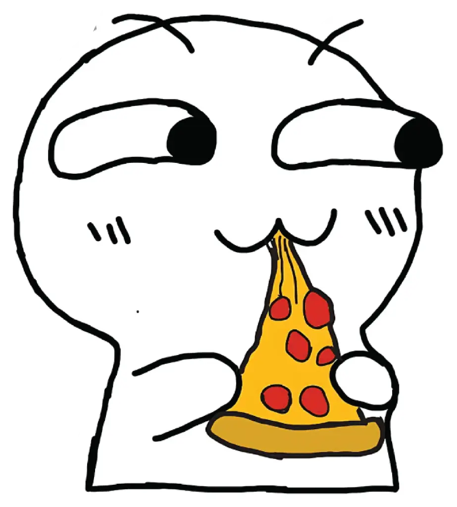 Eating Pizza