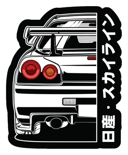 Nissan GT-R34 Line Art