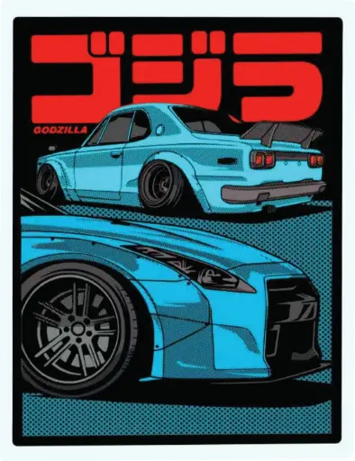 Blue Japanese Car