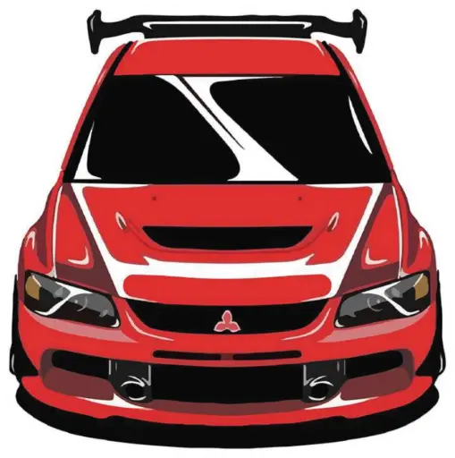 Red mistubishi